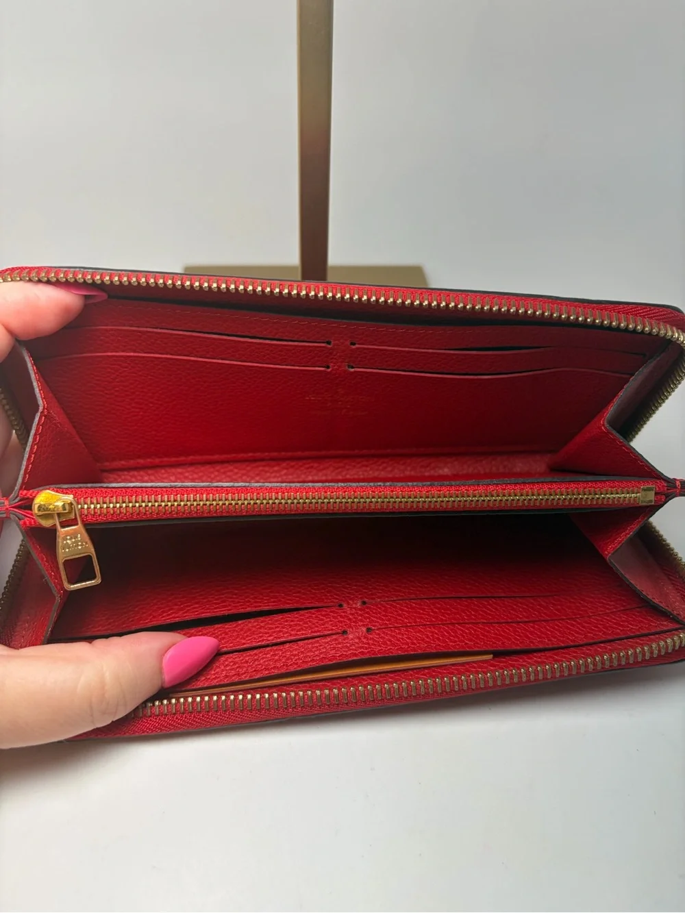 Louis Vuitton Empriente Monogram Zippy Wallet Cherry Red